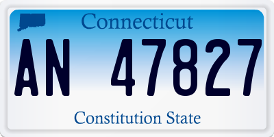 CT license plate AN47827