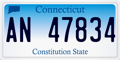 CT license plate AN47834