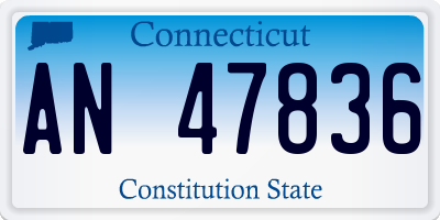CT license plate AN47836