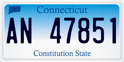 CT license plate AN47851
