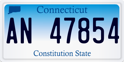 CT license plate AN47854