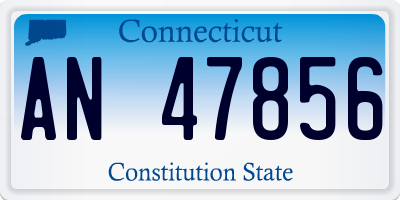 CT license plate AN47856