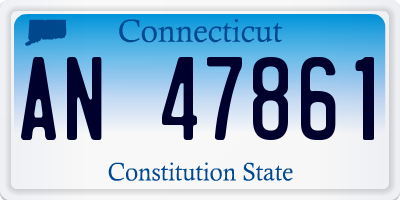 CT license plate AN47861