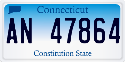 CT license plate AN47864