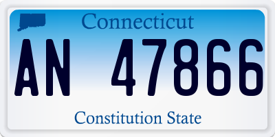 CT license plate AN47866