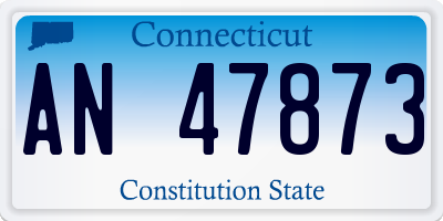 CT license plate AN47873
