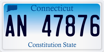 CT license plate AN47876