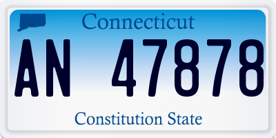 CT license plate AN47878