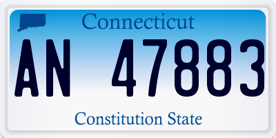 CT license plate AN47883