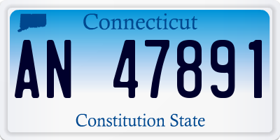 CT license plate AN47891