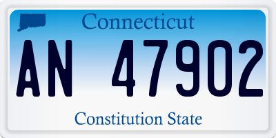 CT license plate AN47902