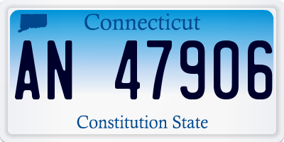 CT license plate AN47906