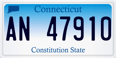 CT license plate AN47910