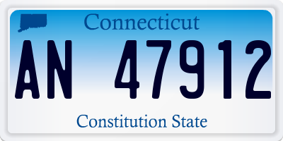 CT license plate AN47912