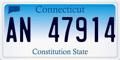 CT license plate AN47914