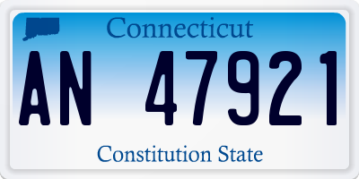 CT license plate AN47921