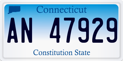CT license plate AN47929