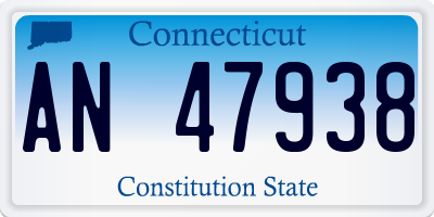 CT license plate AN47938