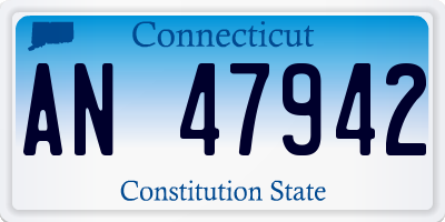 CT license plate AN47942