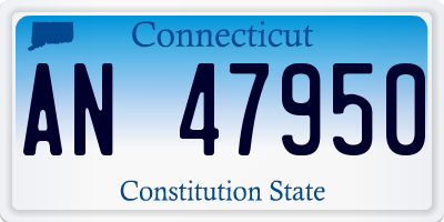 CT license plate AN47950