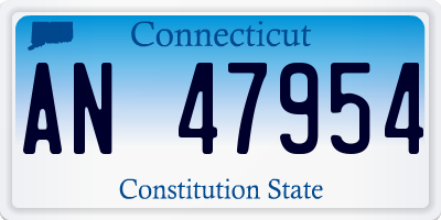 CT license plate AN47954