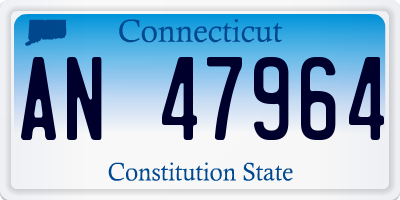 CT license plate AN47964