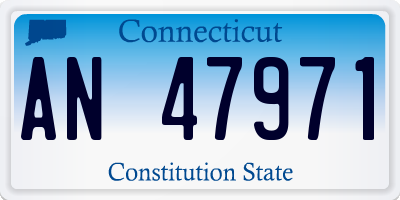 CT license plate AN47971