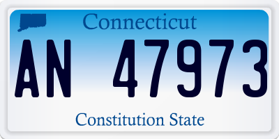 CT license plate AN47973