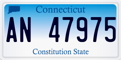 CT license plate AN47975