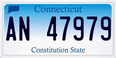 CT license plate AN47979