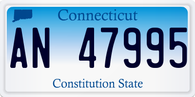CT license plate AN47995