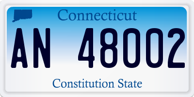 CT license plate AN48002