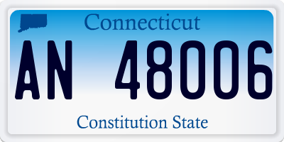 CT license plate AN48006