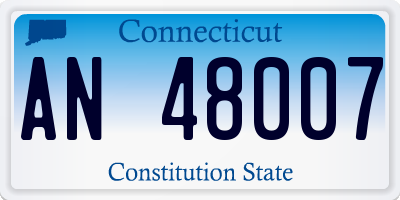 CT license plate AN48007