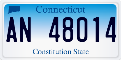CT license plate AN48014