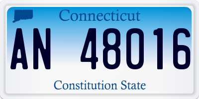 CT license plate AN48016