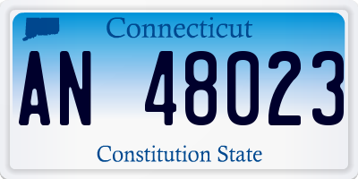 CT license plate AN48023