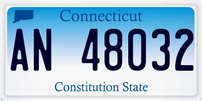 CT license plate AN48032