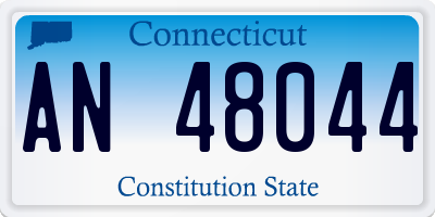CT license plate AN48044
