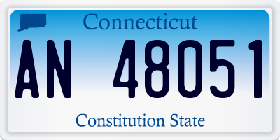 CT license plate AN48051