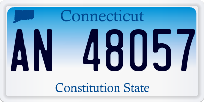 CT license plate AN48057