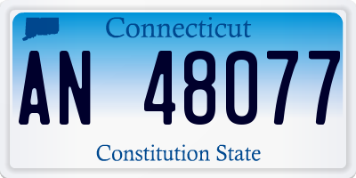 CT license plate AN48077