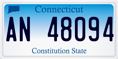 CT license plate AN48094