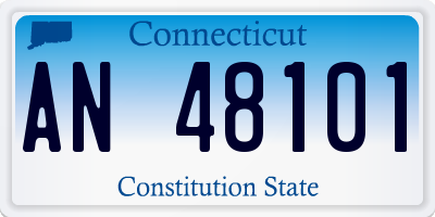 CT license plate AN48101