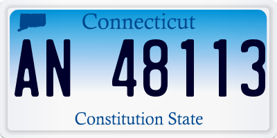 CT license plate AN48113