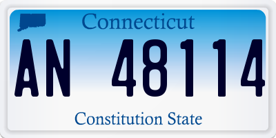 CT license plate AN48114