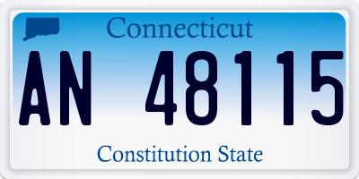 CT license plate AN48115
