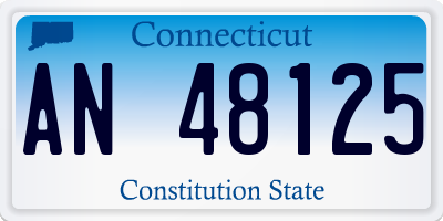 CT license plate AN48125