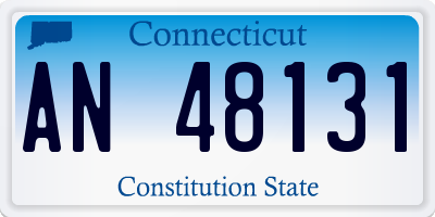 CT license plate AN48131