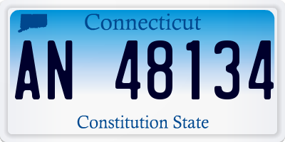 CT license plate AN48134